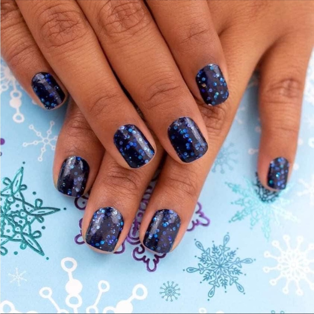 *Retired, HTF* Color Street: Full Sale Ahead | Dark Blue Navy Glitter Sparkle